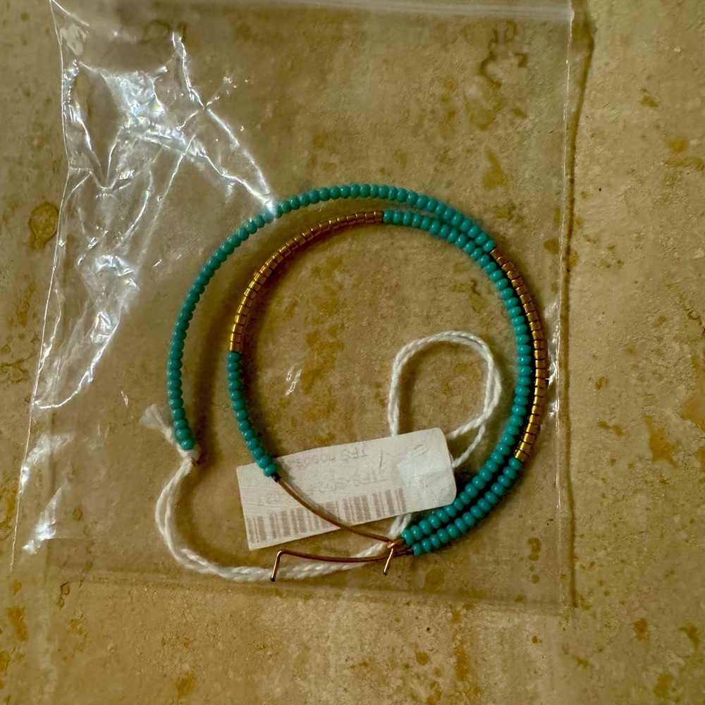 NWT Fred Segal beaded hoop earrings from